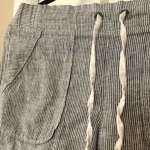 Athleta Striped Linen pants
